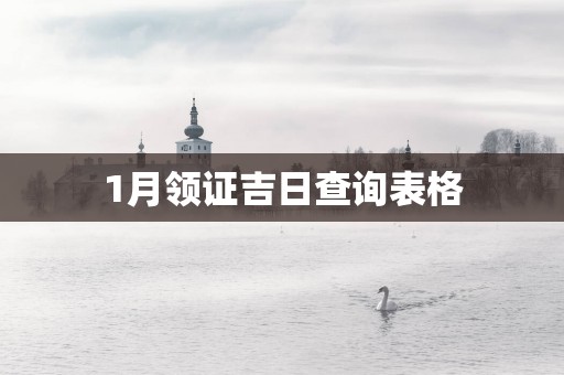 1月领证吉日查询表格