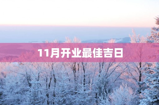 11月开业最佳吉日