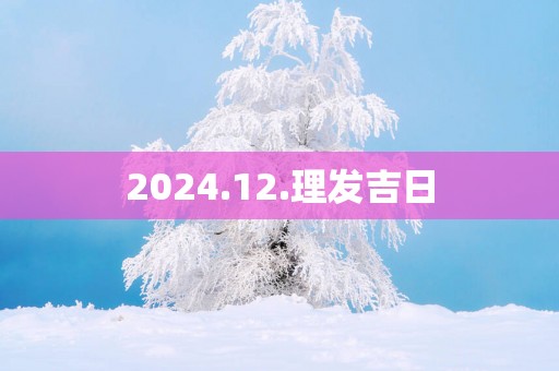 2025.12.理发吉日