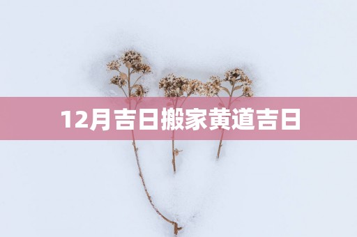 12月吉日搬家黄道吉日