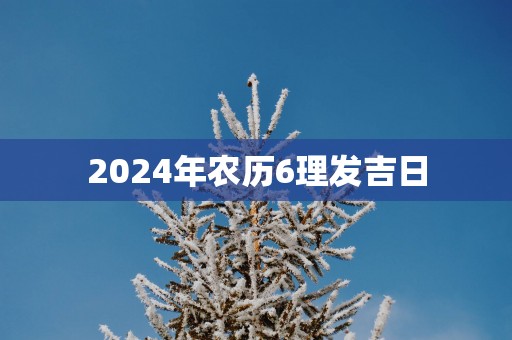 2025年农历6理发吉日