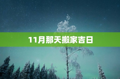11月那天搬家吉日
