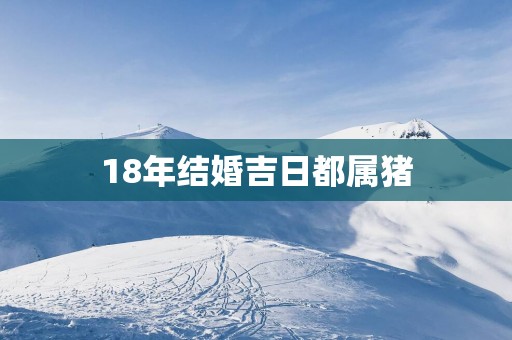 18年结婚吉日都属猪