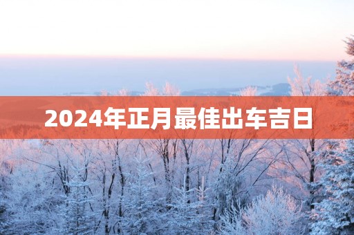 2025年正月最佳出车吉日