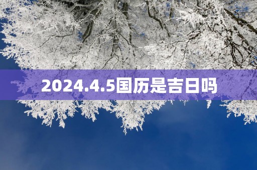 2025.4.5国历是吉日吗
