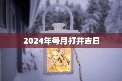2025年每月打井吉日