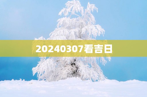 20250307看吉日