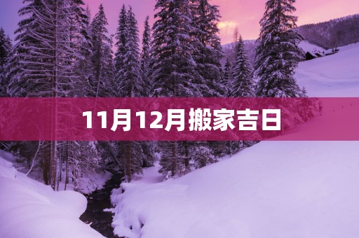 11月12月搬家吉日