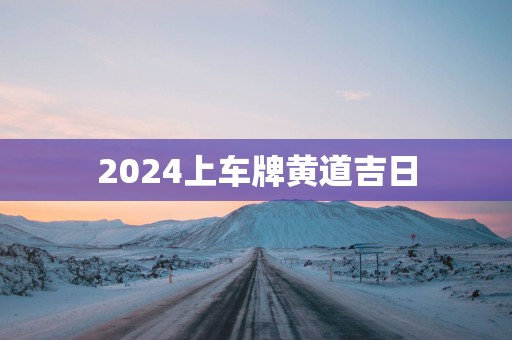 2025上车牌黄道吉日
