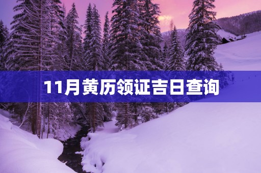 11月黄历领证吉日查询