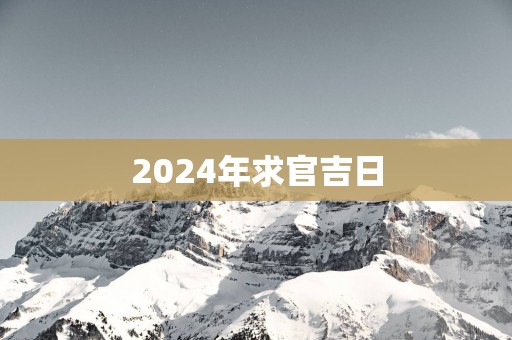 2025年求官吉日