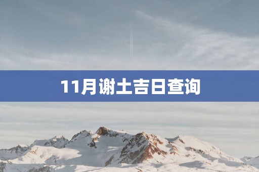 11月谢土吉日查询