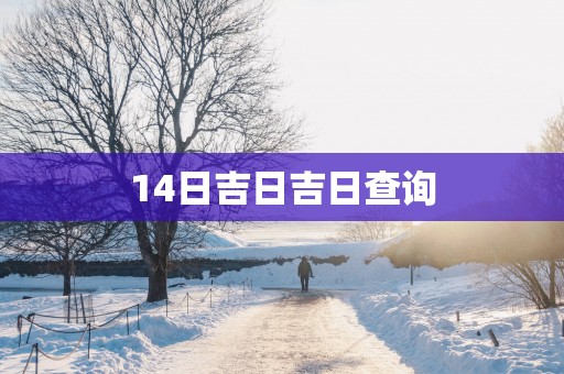 14日吉日吉日查询