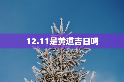 12.11是黄道吉日吗