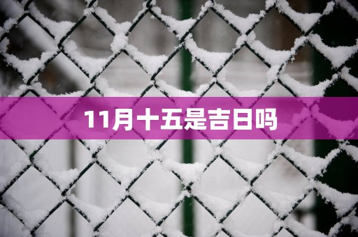 11月十五是吉日吗