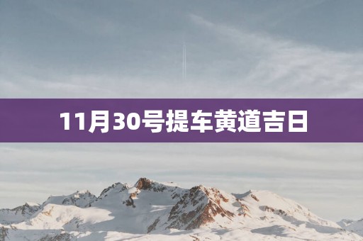 11月30号提车黄道吉日