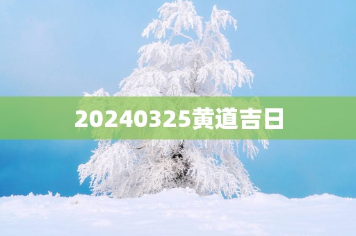 20250325黄道吉日