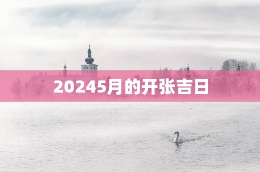 20255月的开张吉日