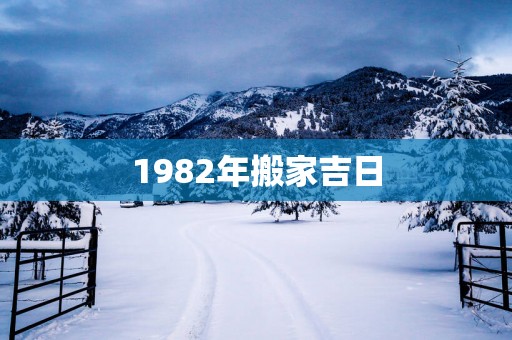 1982年搬家吉日