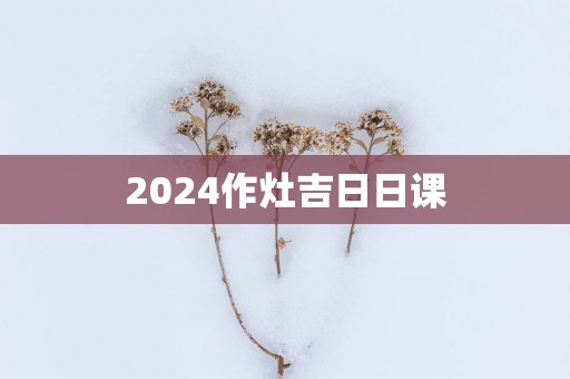 2025作灶吉日日课