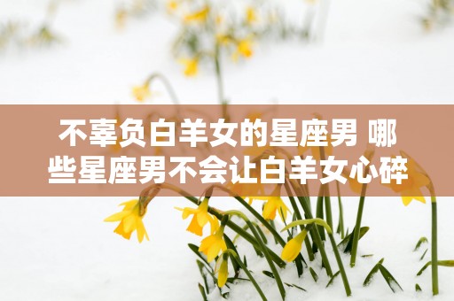 不辜负白羊女的星座男 哪些星座男不会让白羊女心碎