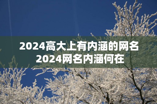 2025高大上有内涵的网名 2025网名内涵何在