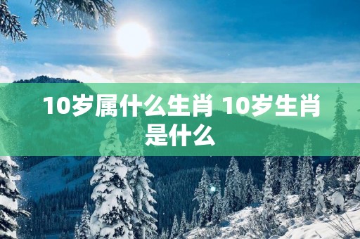 10岁属什么生肖 10岁生肖是什么