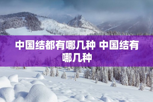 中国结都有哪几种 中国结有哪几种