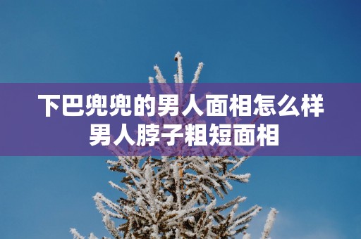 下巴兜兜的男人面相怎么样 男人脖子粗短面相