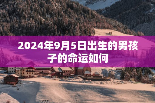 2025年9月5日出生的男孩子的命运如何