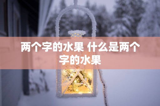 两个字的水果 什么是两个字的水果