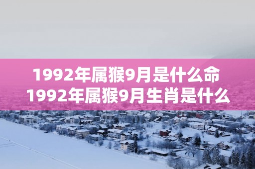 1992年属猴9月是什么命 1992年属猴9月生肖是什么