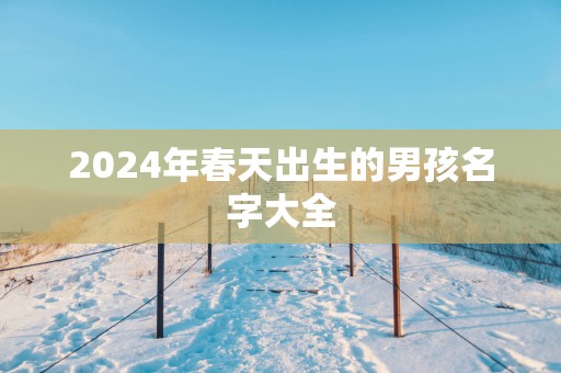 2025年春天出生的男孩名字大全