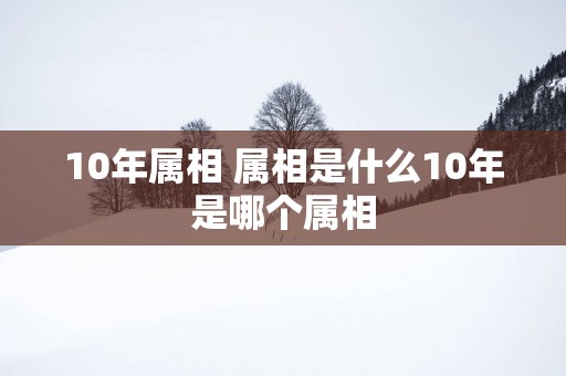 10年属相 属相是什么10年是哪个属相