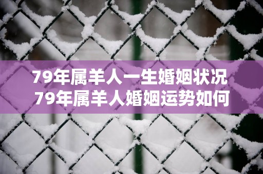 79年属羊人一生婚姻状况 79年属羊人婚姻运势如何 79年属羊人一生婚姻状况 79年属羊人婚姻运势如何