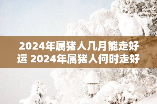 2025年属猪人几月能走好运 2025年属猪人何时走好运