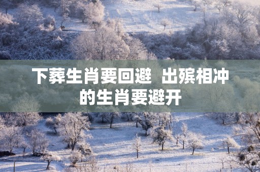 下葬生肖要回避  出殡相冲的生肖要避开