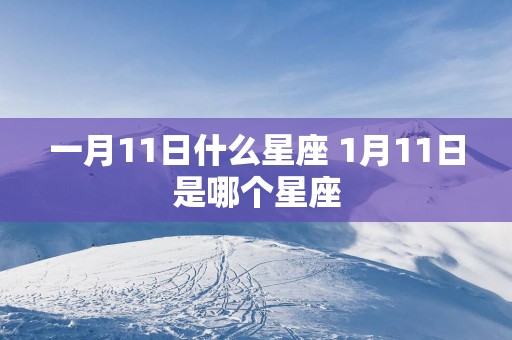 一月11日什么星座 1月11日是哪个星座