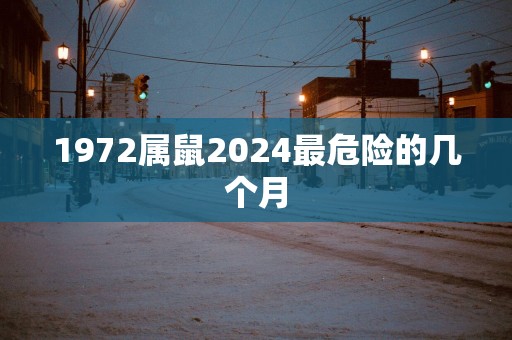1972属鼠2025最危险的几个月