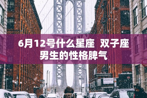 6月12号什么星座  双子座男生的性格脾气