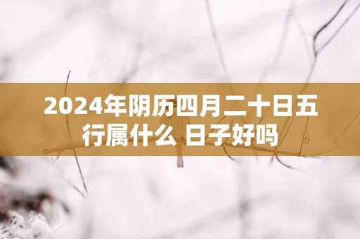 2025年阴历四月二十日五行属什么 日子好吗