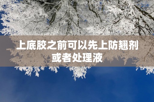 上底胶之前可以先上防翘剂或者处理液