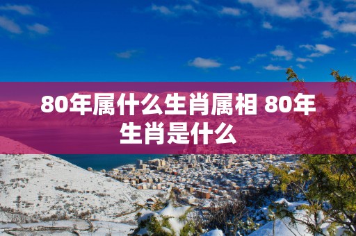 80年属什么生肖属相 80年生肖是什么