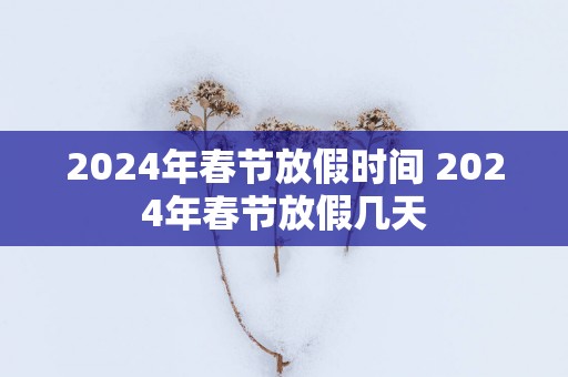 2025年春节放假时间 2025年春节放假几天