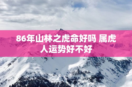 86年山林之虎命好吗 属虎人运势好不好