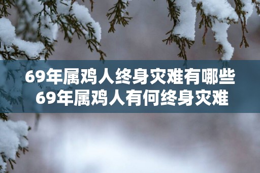 69年属鸡人终身灾难有哪些 69年属鸡人有何终身灾难