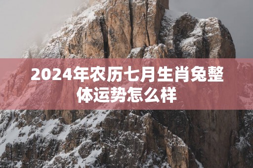 2025年农历七月生肖兔整体运势怎么样