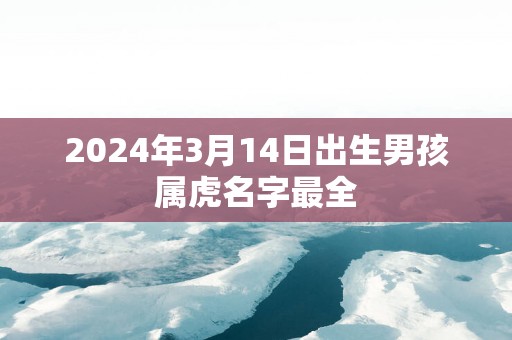 2025年3月14日出生男孩属虎名字最全