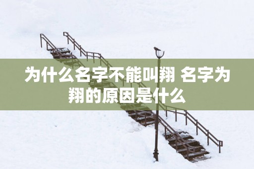 为什么名字不能叫翔 名字为翔的原因是什么
