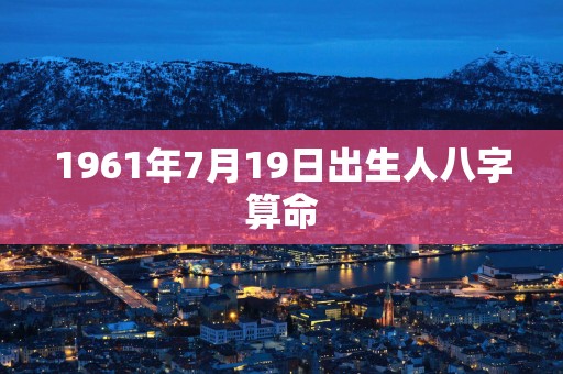 1961年7月19日出生人八字算命